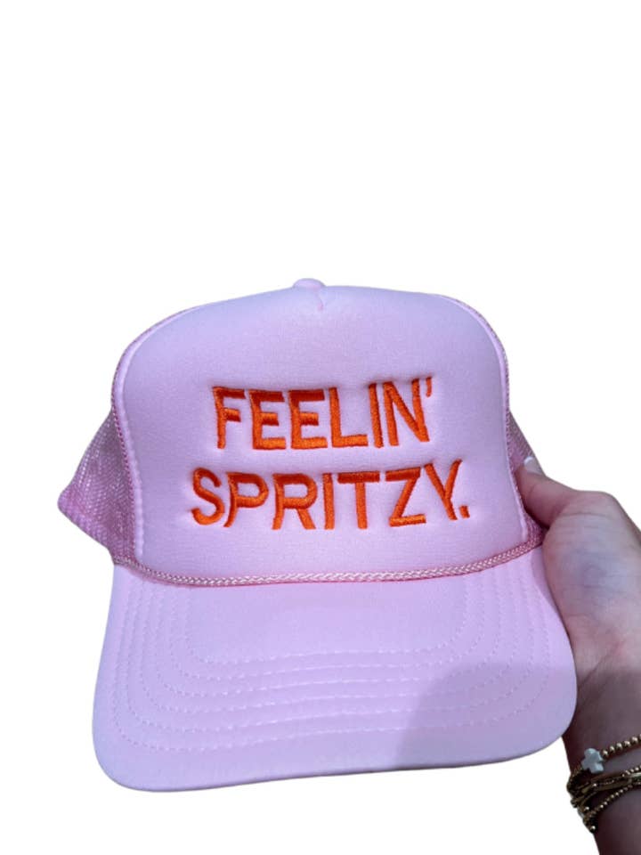 FEELIN’ SPRITZY. PINK FOAM for wholesale by capsbychloe