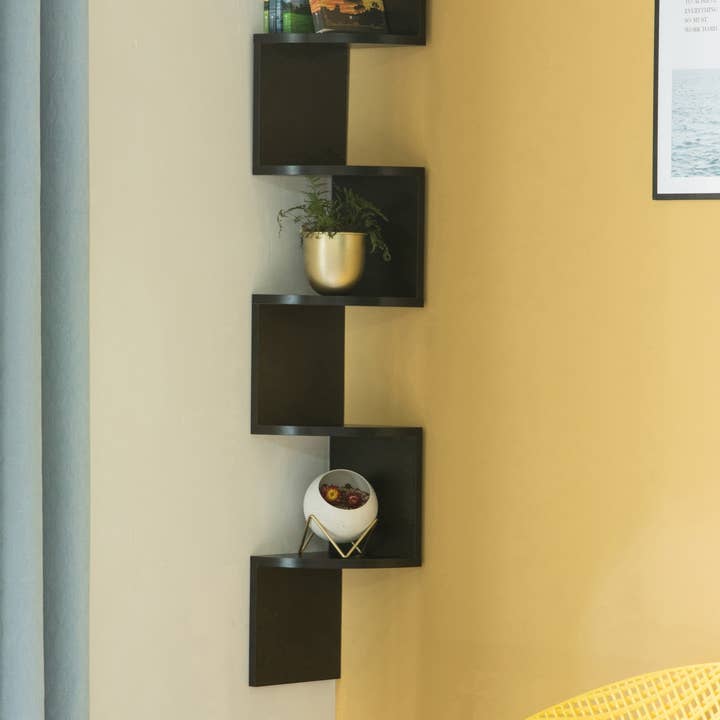 Quickway Imports – wholesale Wall-mounted shelf – 5 Tier Wall Mount Corner Shelf