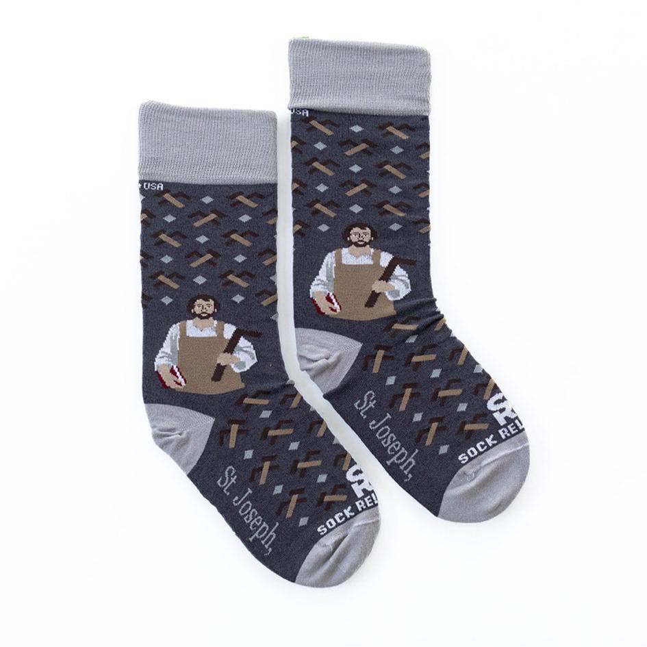 Sock Religious - Vente Chaussettes – unisexe - Chaussettes pour adultes Saint Joseph l'ouvrier0