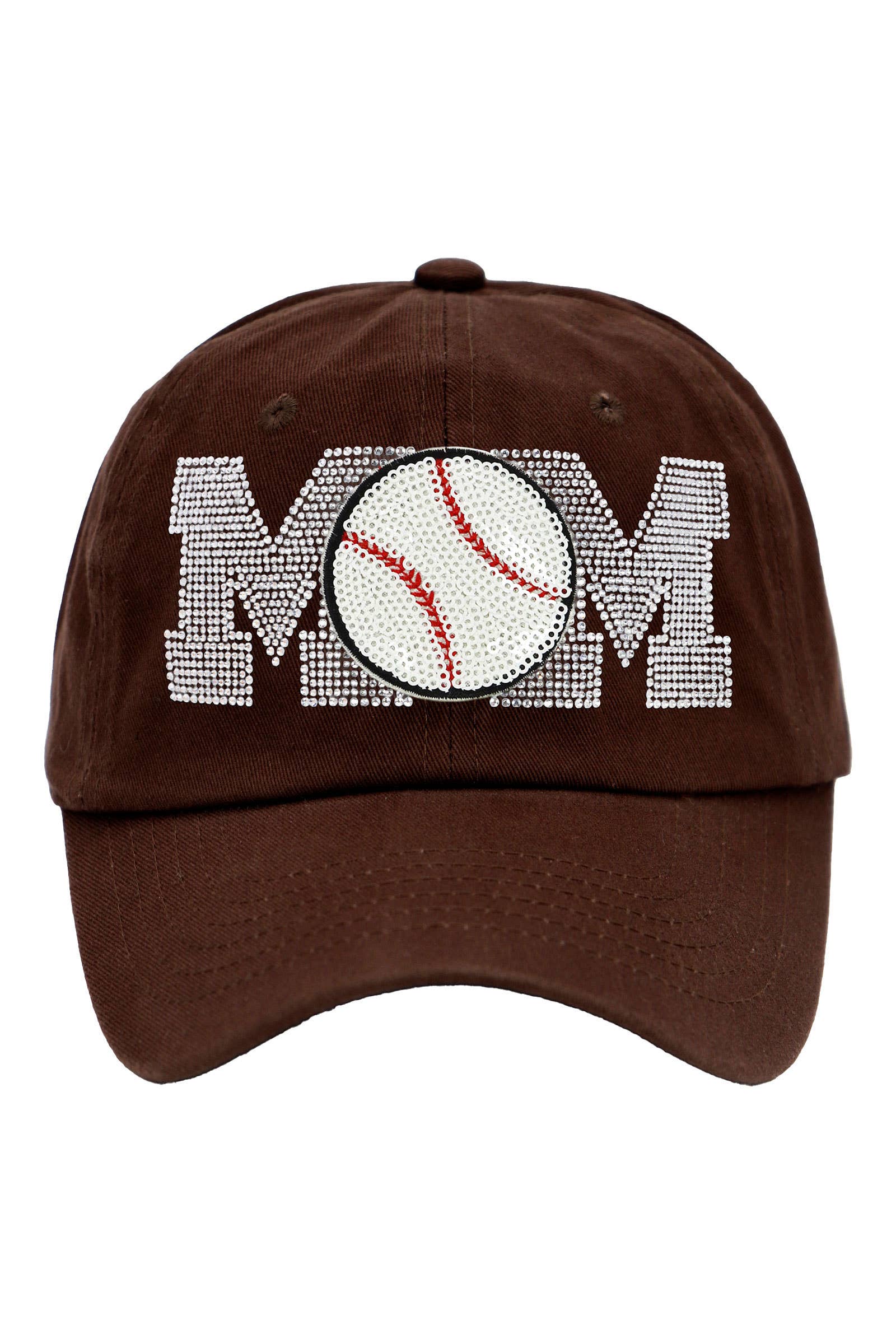Cap Zone - Wholesale Baseball Cap - Women's - Baseball Mom Bling Rhinestone Cotton Polo Cap1