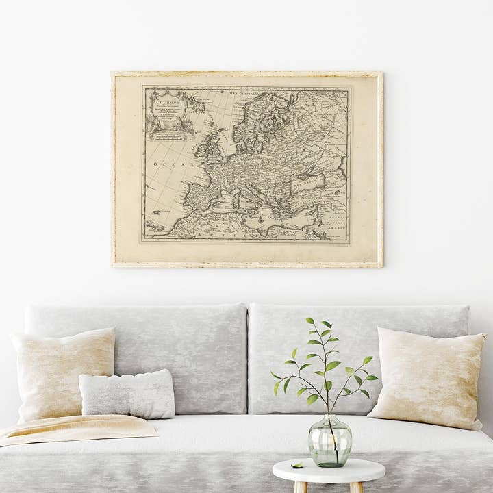 Esque - Vente Poster - Affiche Carte historique de l'Europe - Plan au sol 16691