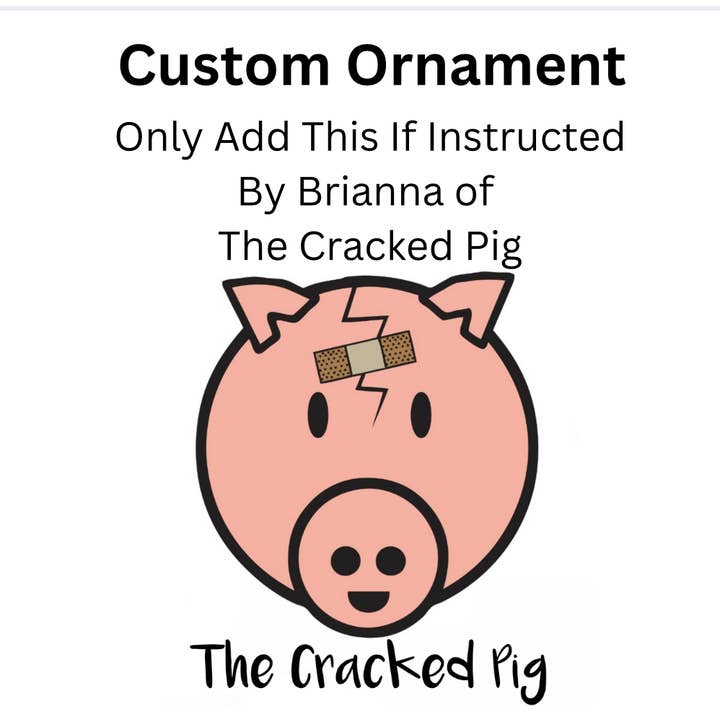 Custom Wood Ornament for wholesale by The Cracked Pig