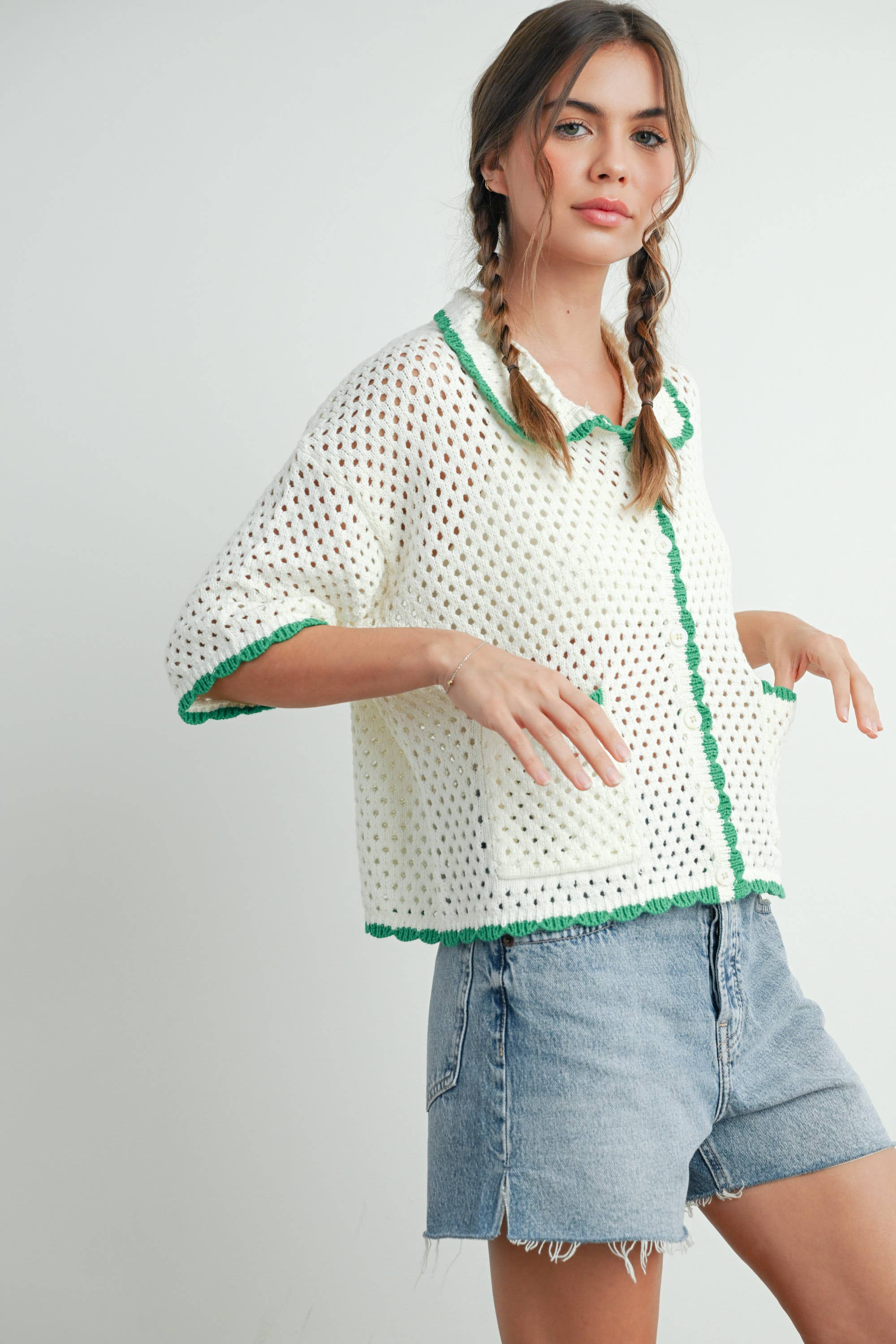 BUTTERMELON - Vendita all'ingrosso Maglione tricot - Donna - Maglione all'uncinetto Urban Vibe - BMW76546