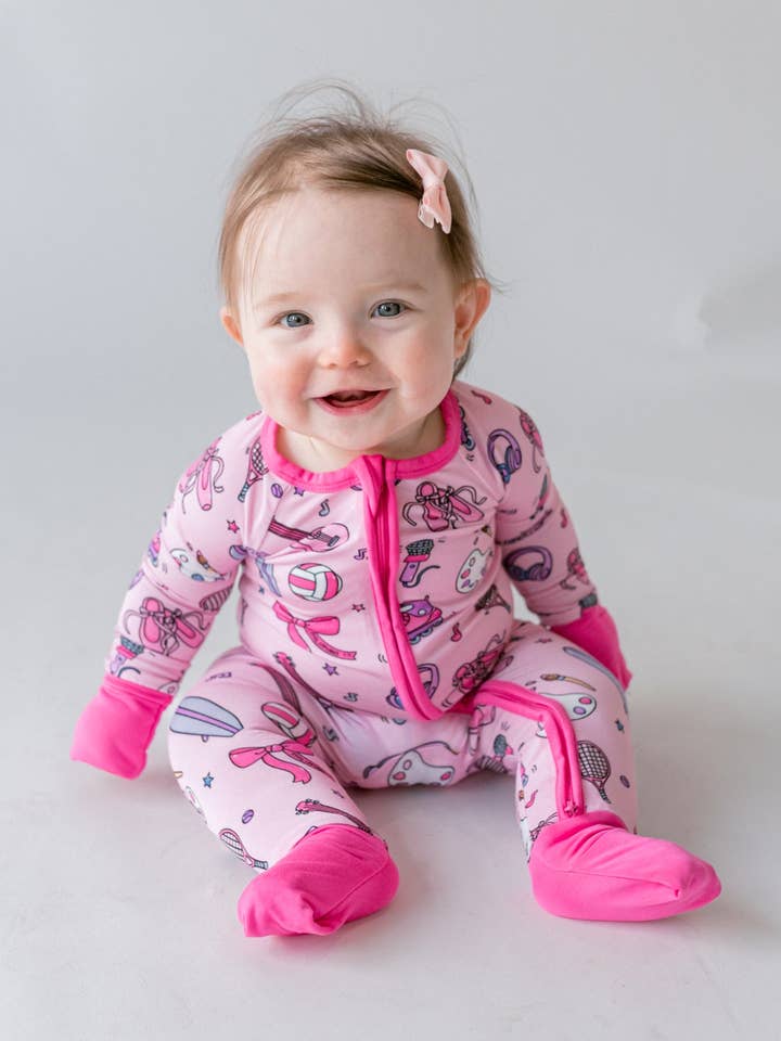 Pink “I Can Do All Things” Zippy for wholesale by Little Beam Co.