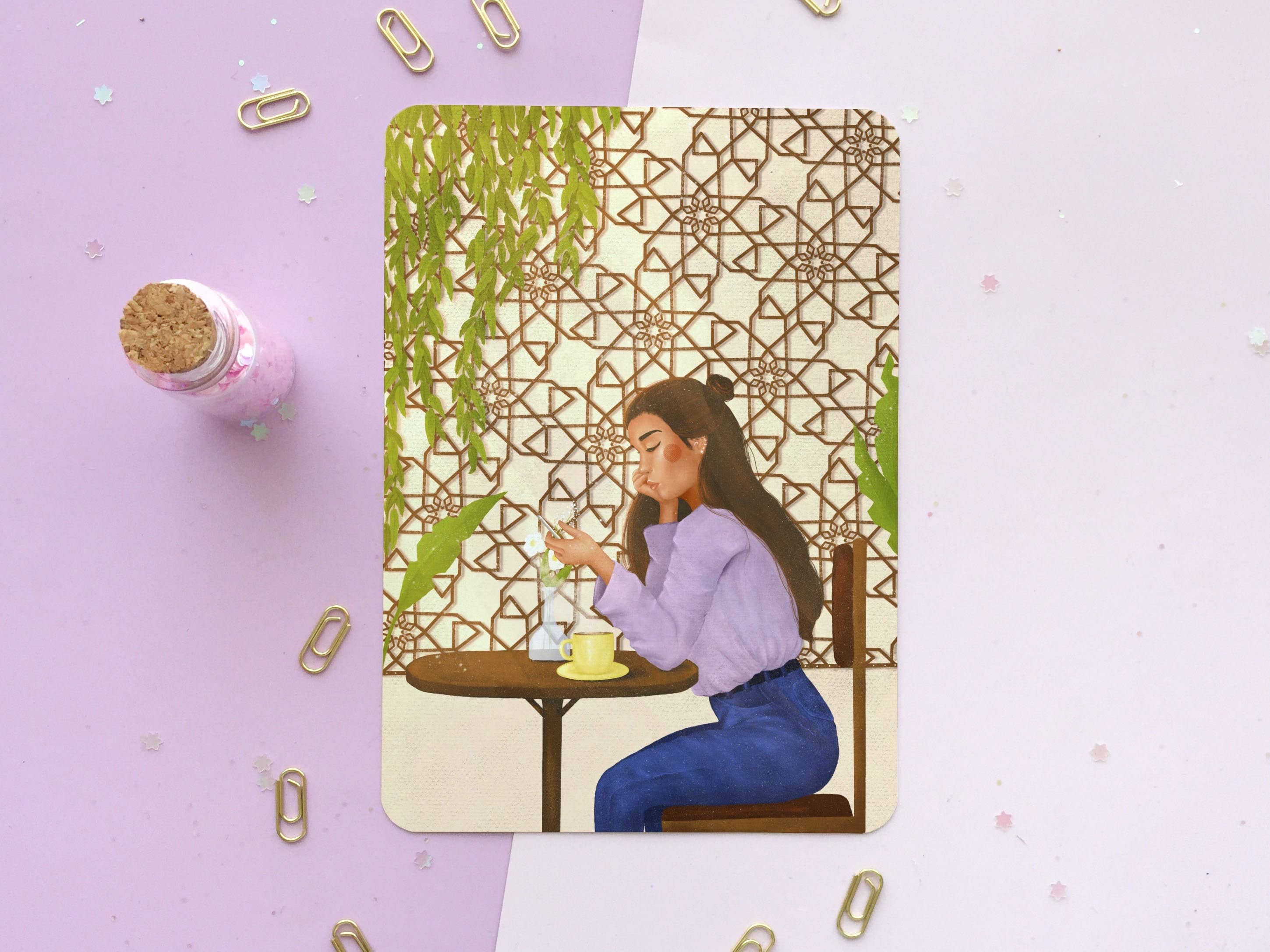 Jino's Art – Großhandel Kunstdruck – Kunstprint Cozy Cafe – Wanddeko für Zuhause0