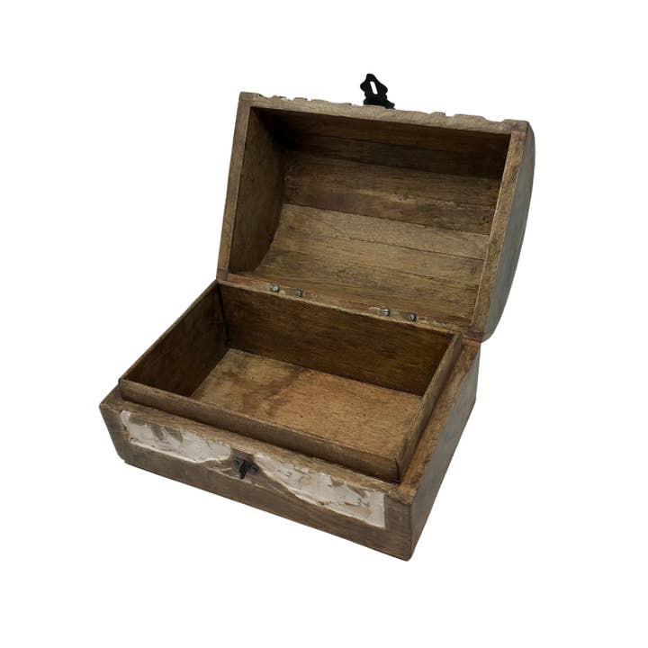 Wilco Home - Wholesale Decorative Box - Hand-Carved Wood "Tree of Life"Hinged Box Spring Chest