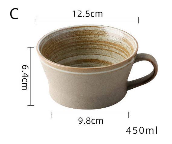 Gohobi （We cover U.S. import duties） - Wholesale Koffiemok - Gohobi Handgemaakte Aardewerk Zwart en Bruin Koffiemok en Schotel3
