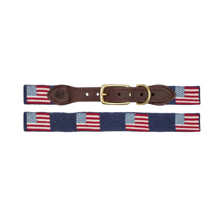 American Flag Needlepoint Dog Collar for wholesale by Good Threads