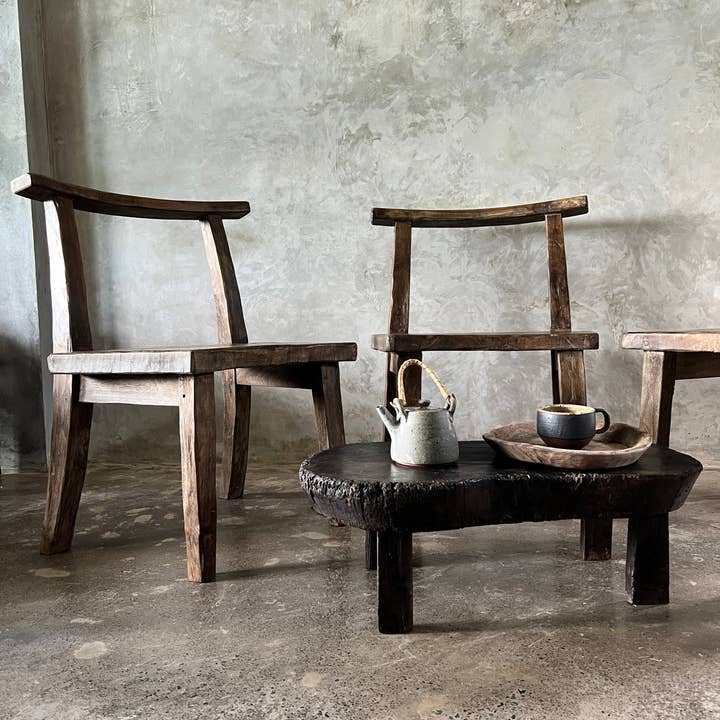 Office Objets – wholesale Chair – Large chair or armchair in antique teak H84 L6066