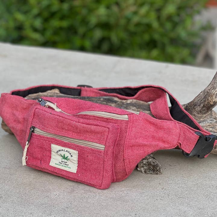 Lungta Imports - Wholesale Belt Bag - Women's - Eco-Friendly Boho Hippie Style Hemp Fanny Pack Hip Waist Bag13