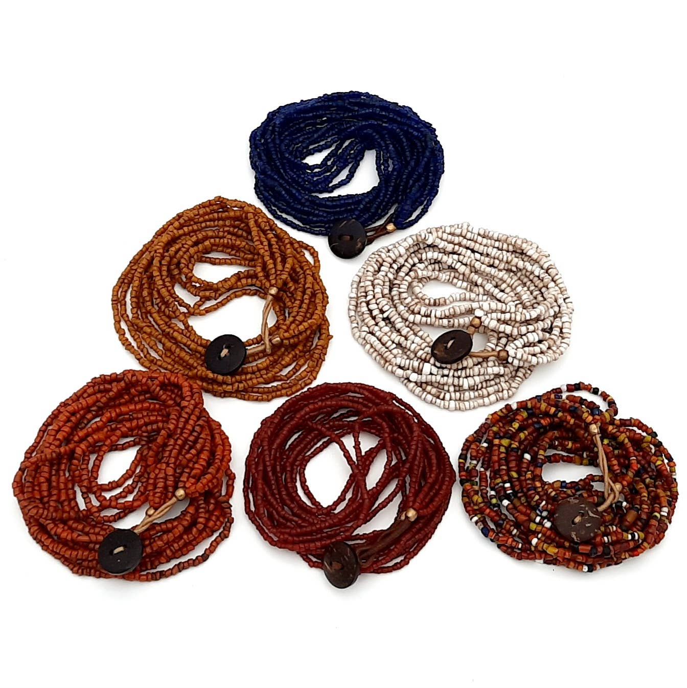 Koperberg - Vendita all'ingrosso Collane di perline/perle - Collana artigianale Bonda con perline di vetro riciclate6