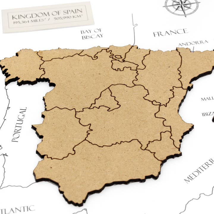 Simply Cut Art - Vente Cartes - Carte en bois découpée au laser de l’Espagne personnalisable3