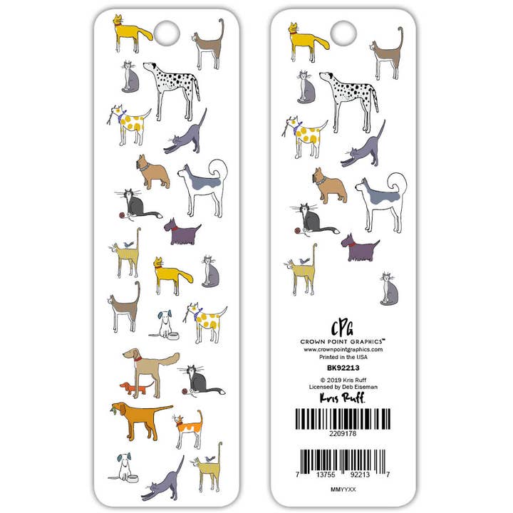 Furry Friend Collage Bookmark for wholesale by Crown Point Graphics
