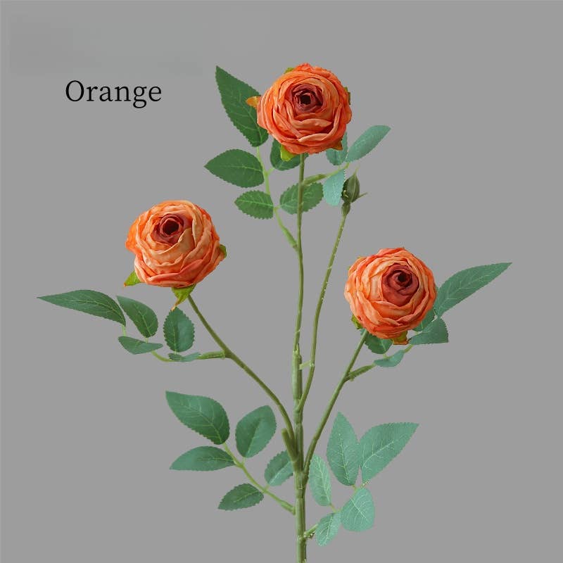 ACNITE(We cover U.S. import duties) - Wholesale Artificial Flowers - 3 heads curly rose flower Artificial rose flower for wedding12