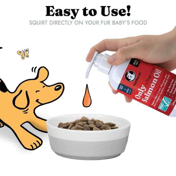 Vital Pet Life - Wholesale Pet Supplement - Cat/Dog - Only Salmon Oil for Dogs & Cats, 8 oz4