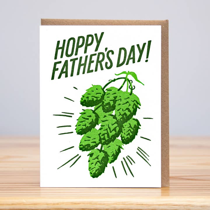 Hoppy Father's Day - Sale! (Letterpress) for wholesale by Huckleberry Letterpress