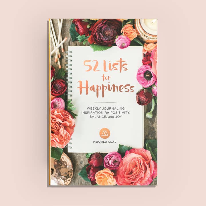 52 Lists for Happiness Journal (Guided Self-Love Journal) for wholesale by Paige Tate & Co.