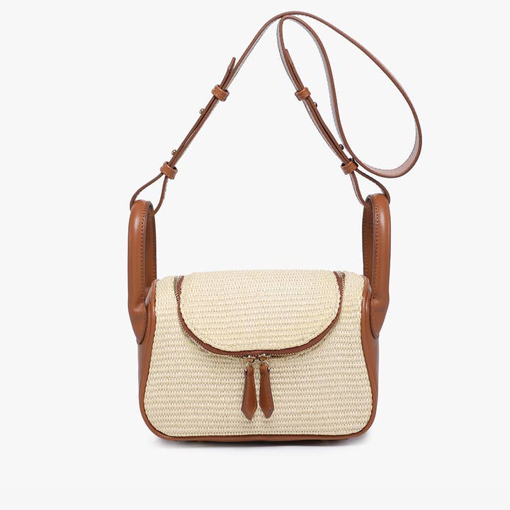 Jen & Co. - Wholesale Crossbody Bag - Women's - M2721 Susan Straw Large Handle Crossbody