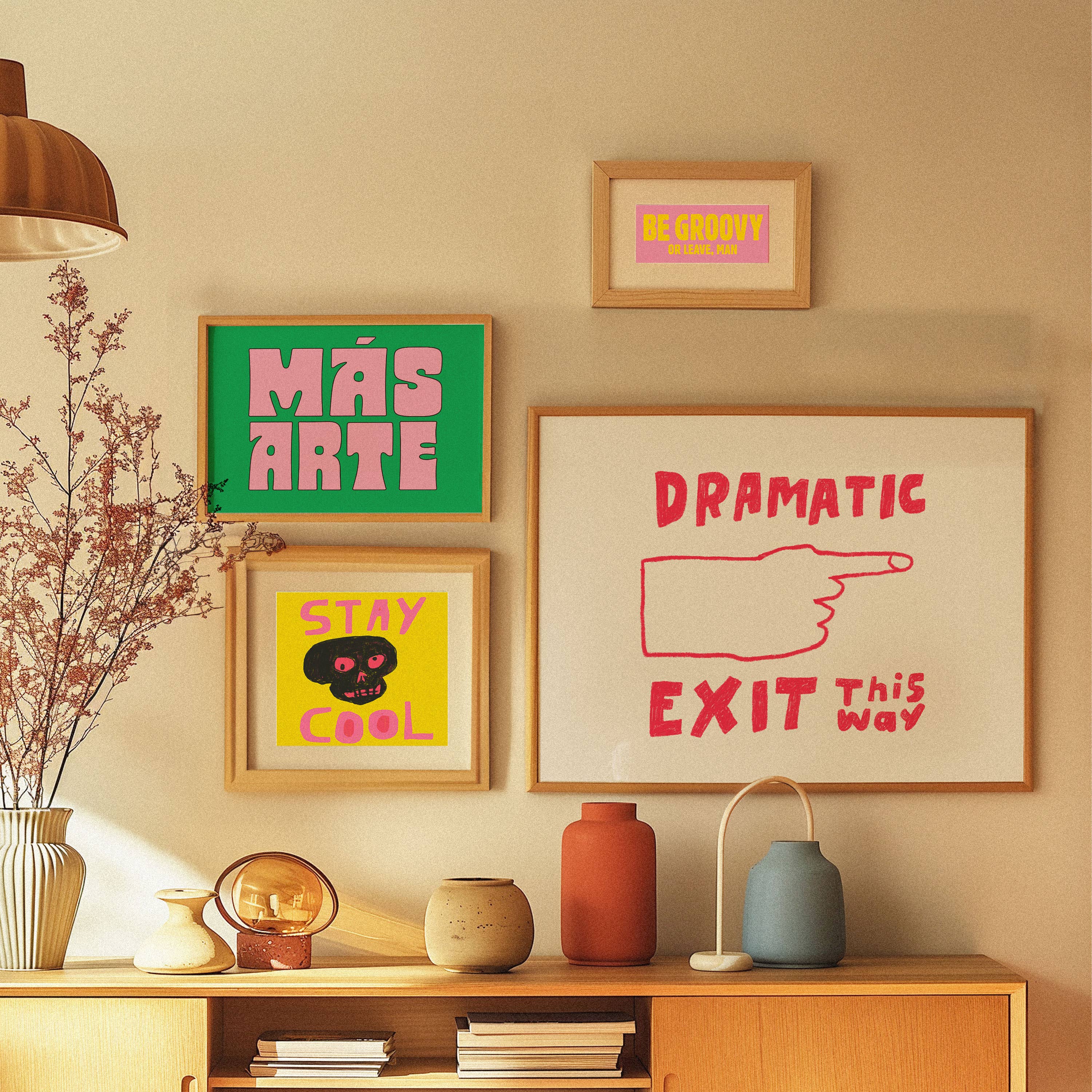 Kuku Studio – wholesale Art print – Dramatic Exit Art Print | Hand Drawn Illustration Lettering 3