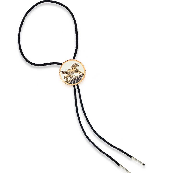 COPPER ARTS INC. - Wholesale Necktie - Men's - BT 57 Horse & Foal Bolo Tie