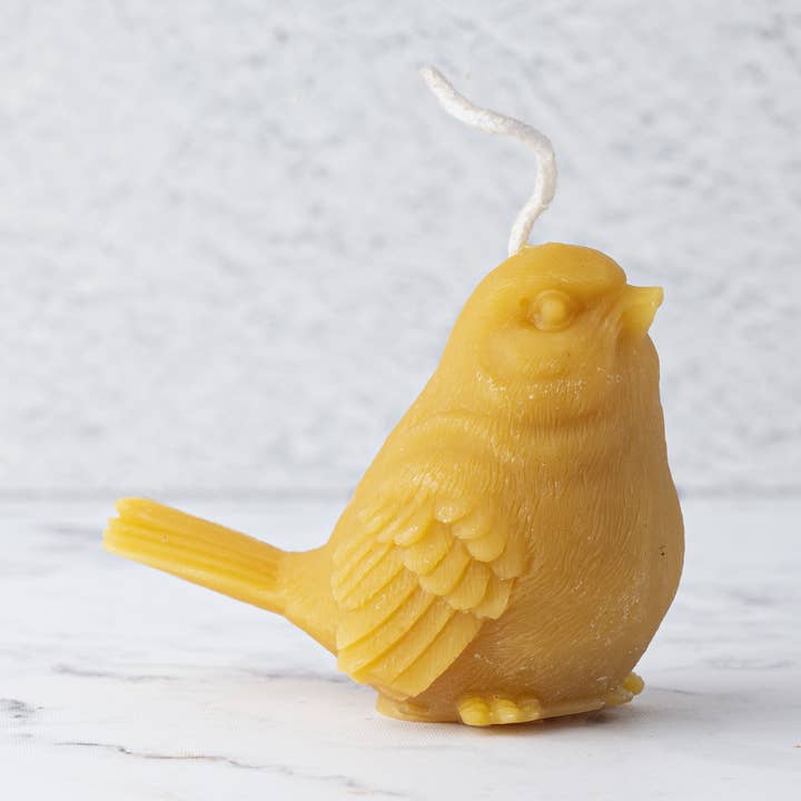 Pine Barrens Post - Wholesale Novelty Candle - Pure Beeswax Bird Candle0