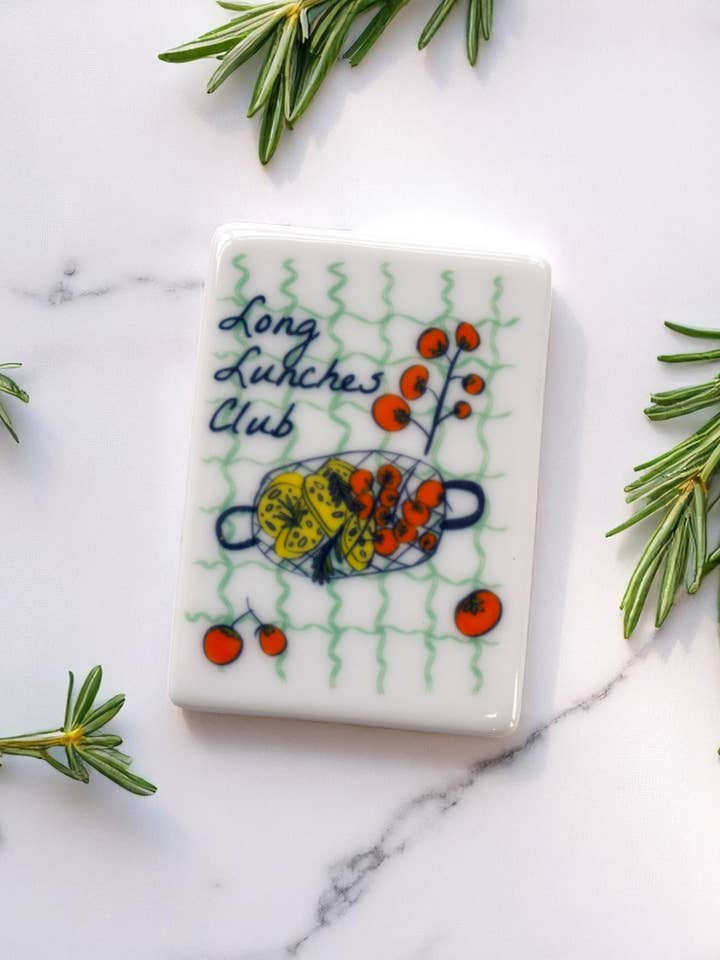 Long lunches club Fridge Magnet for wholesale by Sovende Bjorn