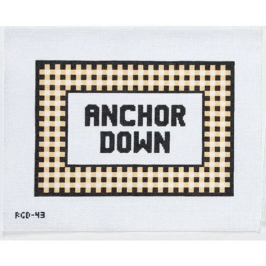 Anchor Down (Vanderbilt) Handpainted Needlepoint Canvas for wholesale by Perrin Gentry Designs