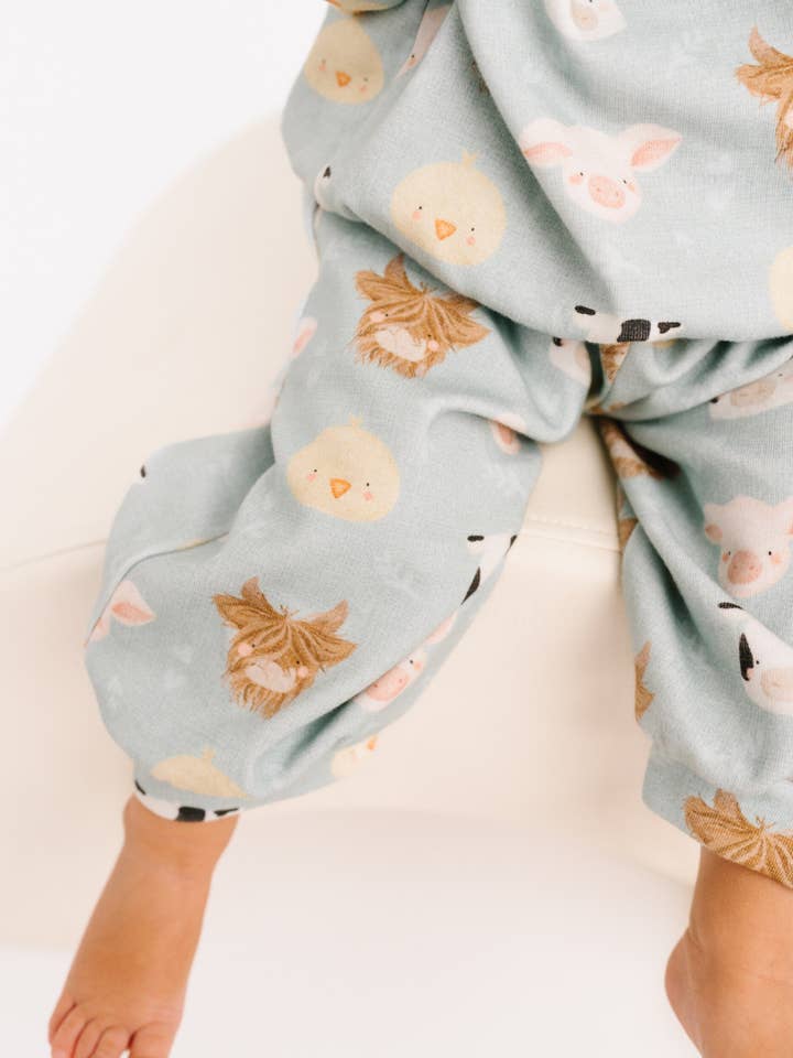 Little One Shop - Wholesale Top & Pant Set - Baby - Happy Farm Sweatsuit3