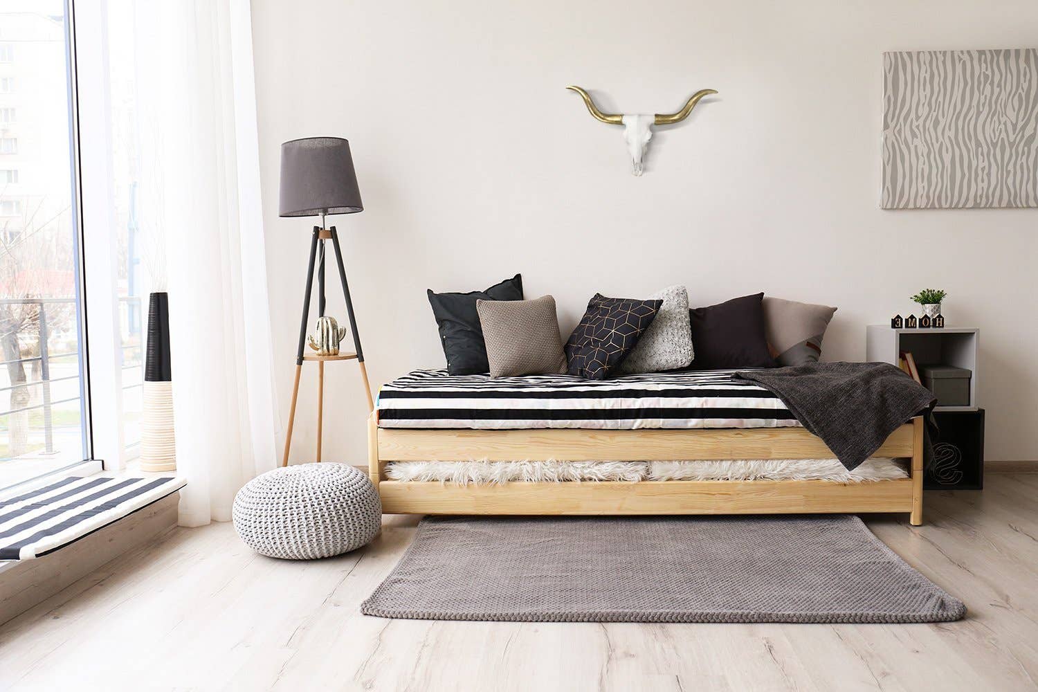 The Austin Large White + Gold Longhorn Cow Skull for wholesale on Faire5