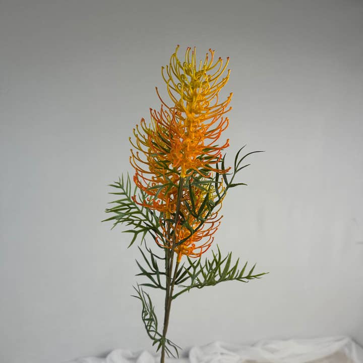 Realistic Artificial Flowers - Wholesale Artificial flowers - Grevillea Flower Spray Sunset Orange - Realistic Artificial Flowers1