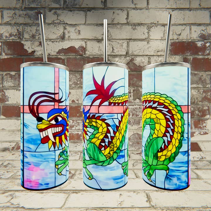 Dragon Stained Glass for wholesale by Triple D's Tumblers n More