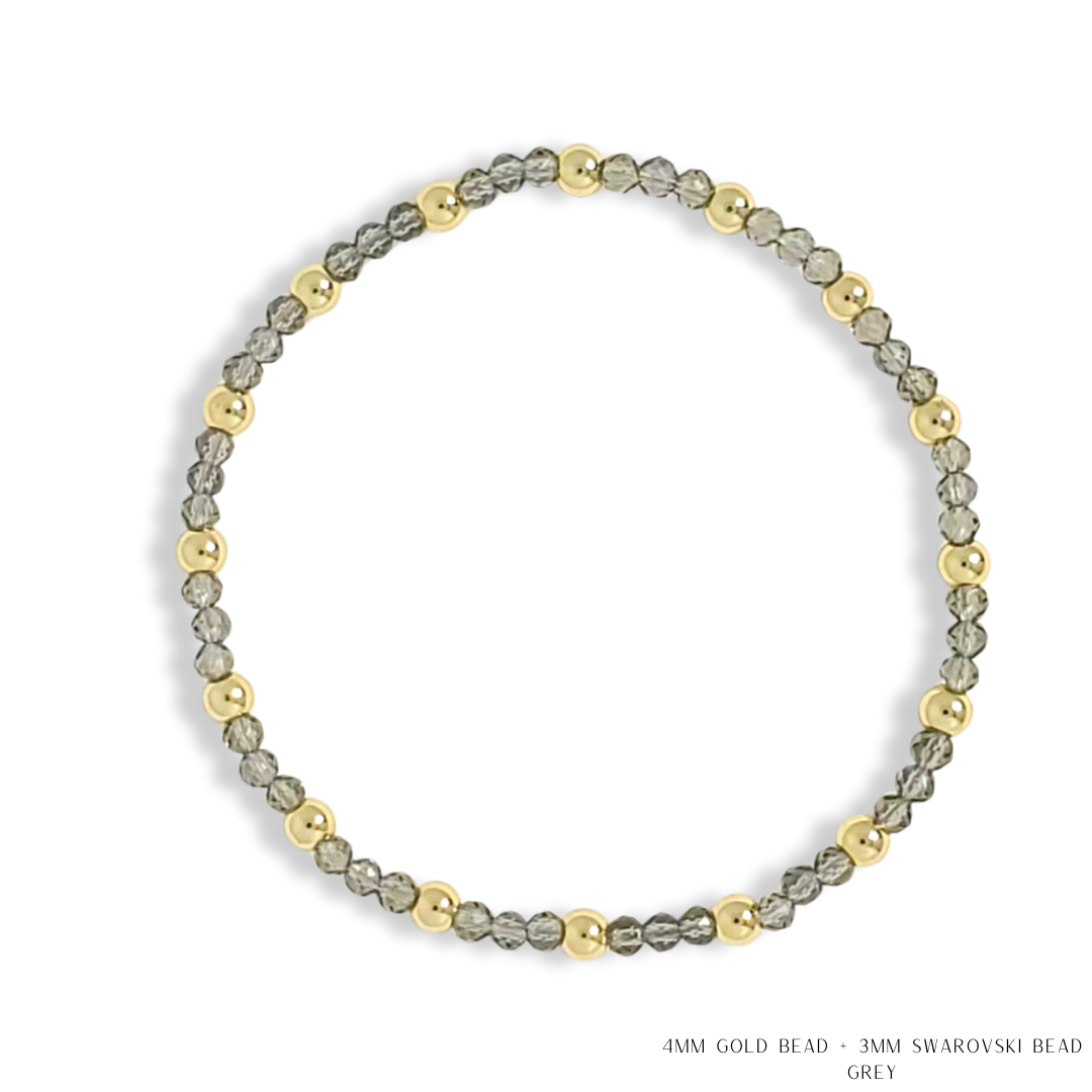 Savvy Bling - Vendita all'ingrosso Bracciale con perline - Bracciale con Perline in Oro e Cristalli Swarovski - Più Colori17