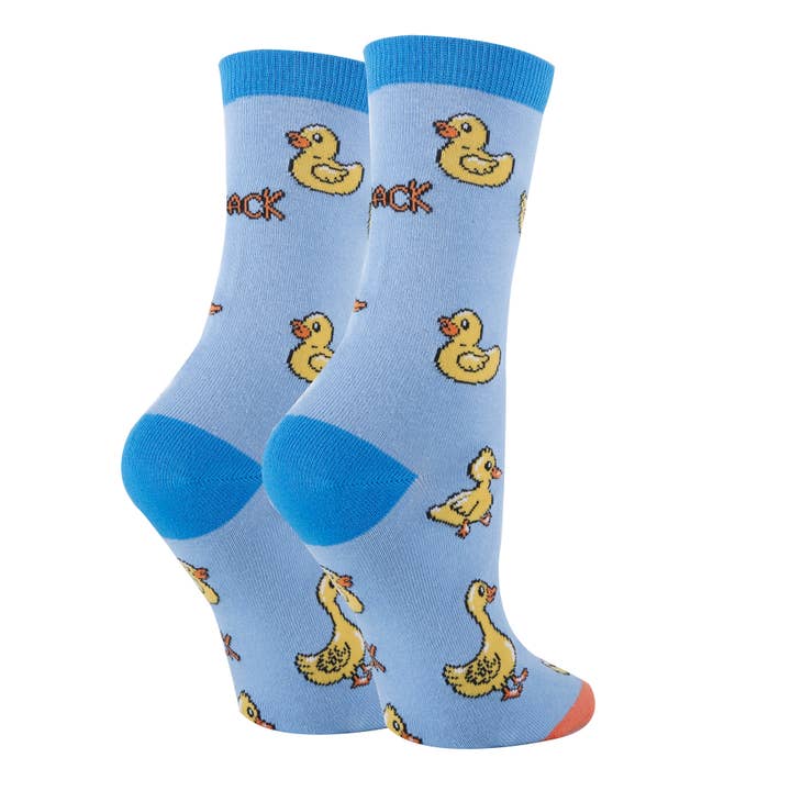 Oooh Yeah/Sock It Up/Oooh Geez Slippers - Wholesale Socks - Women's - Quack | Women's Funny Duck Cotton Crew Socks2