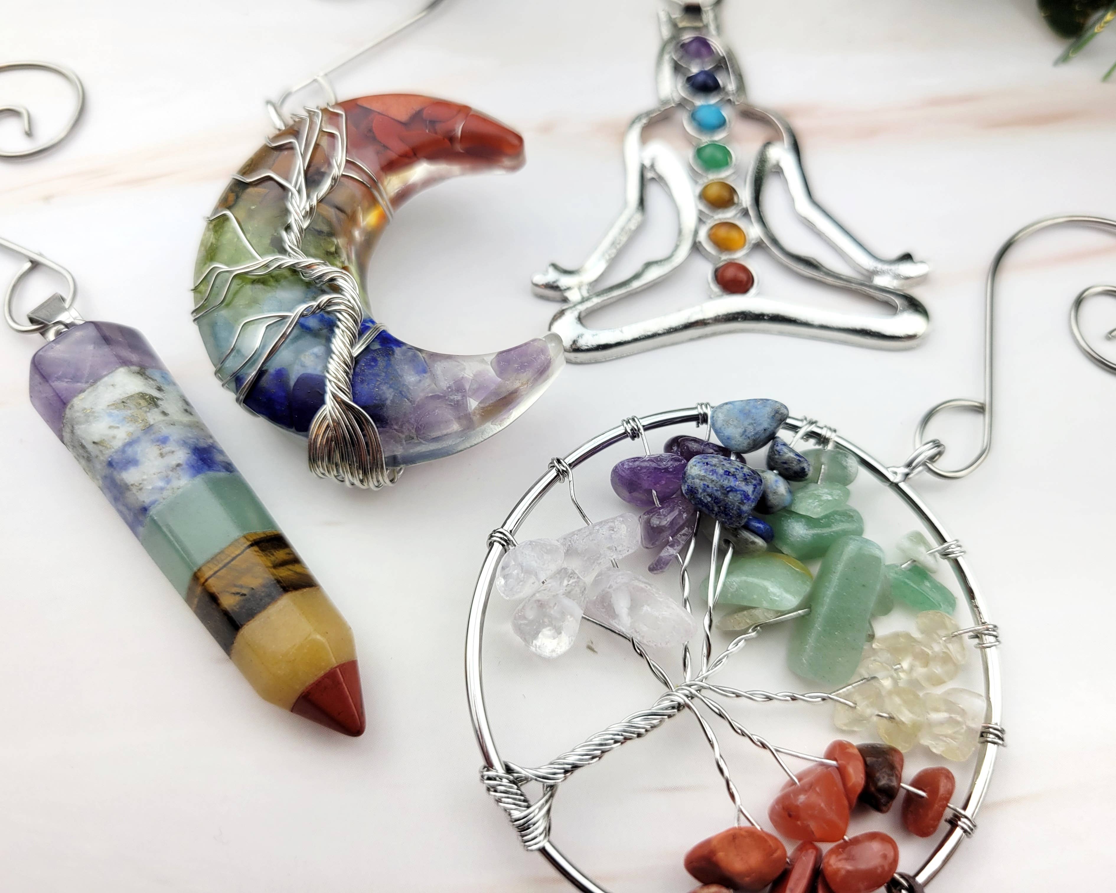 WonderLight Jewelry – Conjunto de ornamentos por atacado – Conjunto de Ornamento Chakra Yoga - Chakra/ Balance5