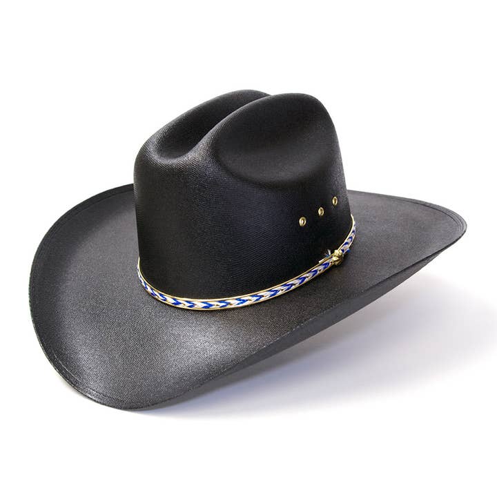 Black Straw Western Cattleman Hat for wholesale by Western Express