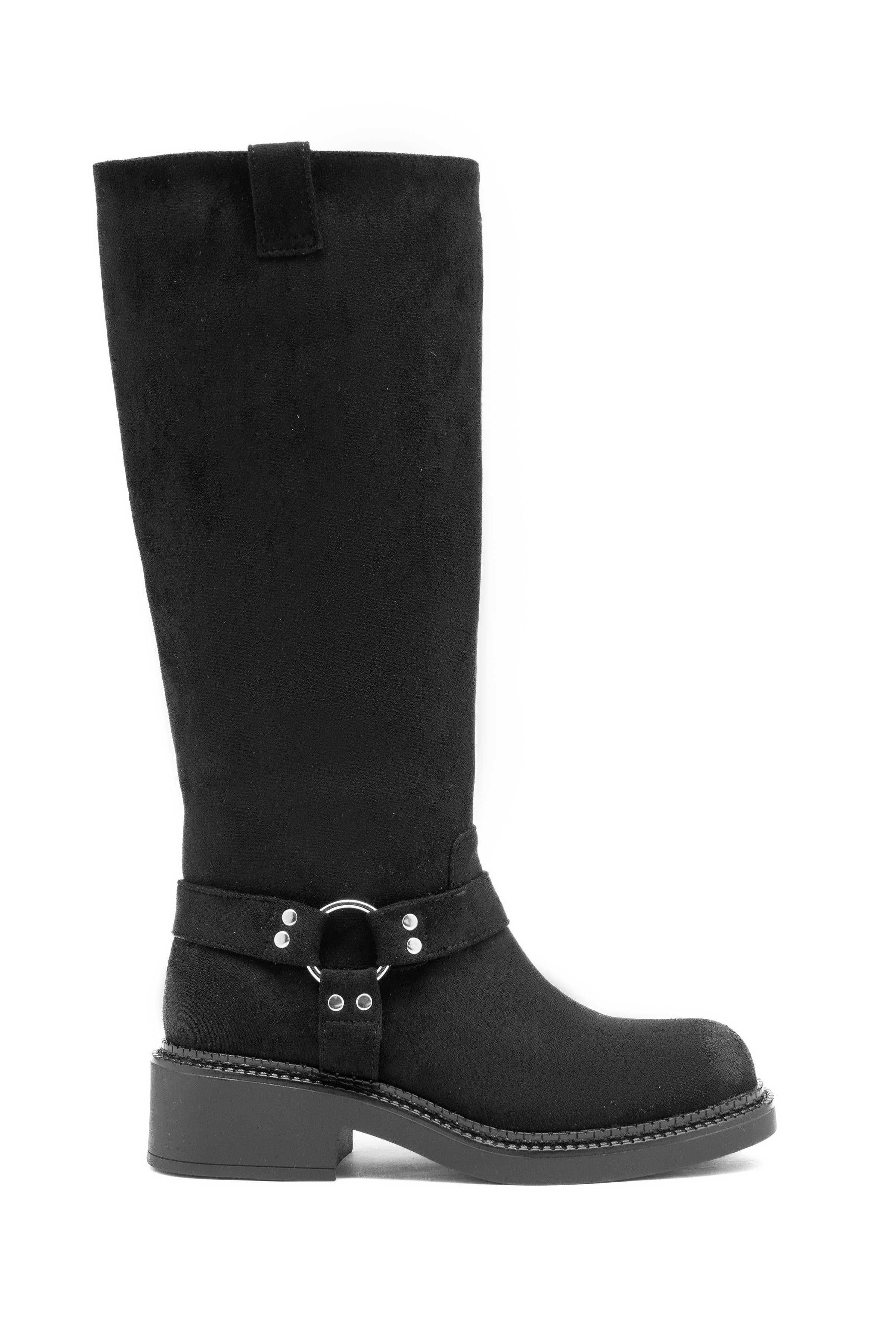 C'M PARIS - Wholesale Boots - Women's - Studded Harness Biker Boot 683560