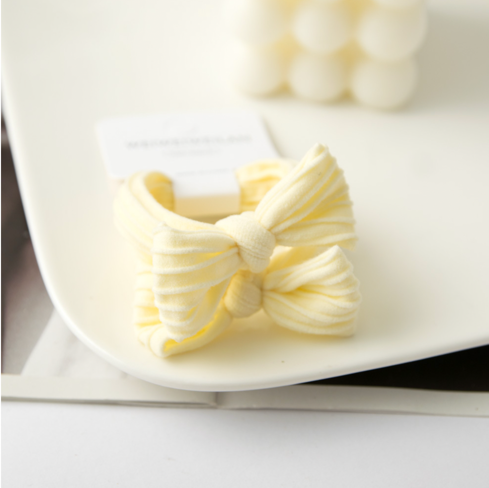 XO Fashion - Vente Élastique à cheveux - HT5003 Élastique à cheveux à motif mignon en forme de nœud, 2 unités3