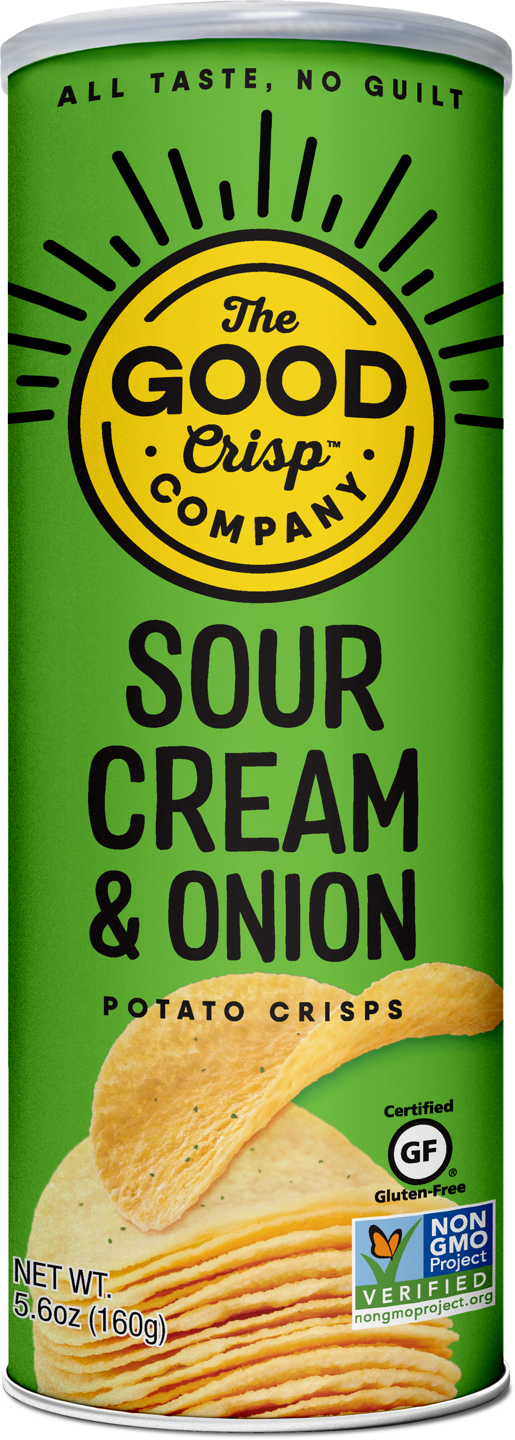 The Good Crisp Company - Wholesale Chips - Sour Cream & Onion Chips - 5.6oz Cans (Case of 8)1