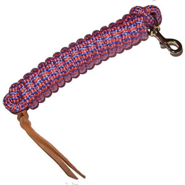 Smart Horse Gear - Vente Équipement d’équitation - Laisse de cowboy 5/8 po x 9 pi avec mousqueton BP, fermoir en cuir/couleurs bicolores8