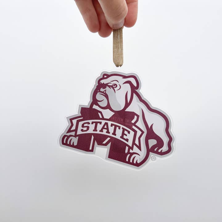 Home Malone - Wholesale Ornament - Mississippi State Bulldog Acrylic Mascot Ornament