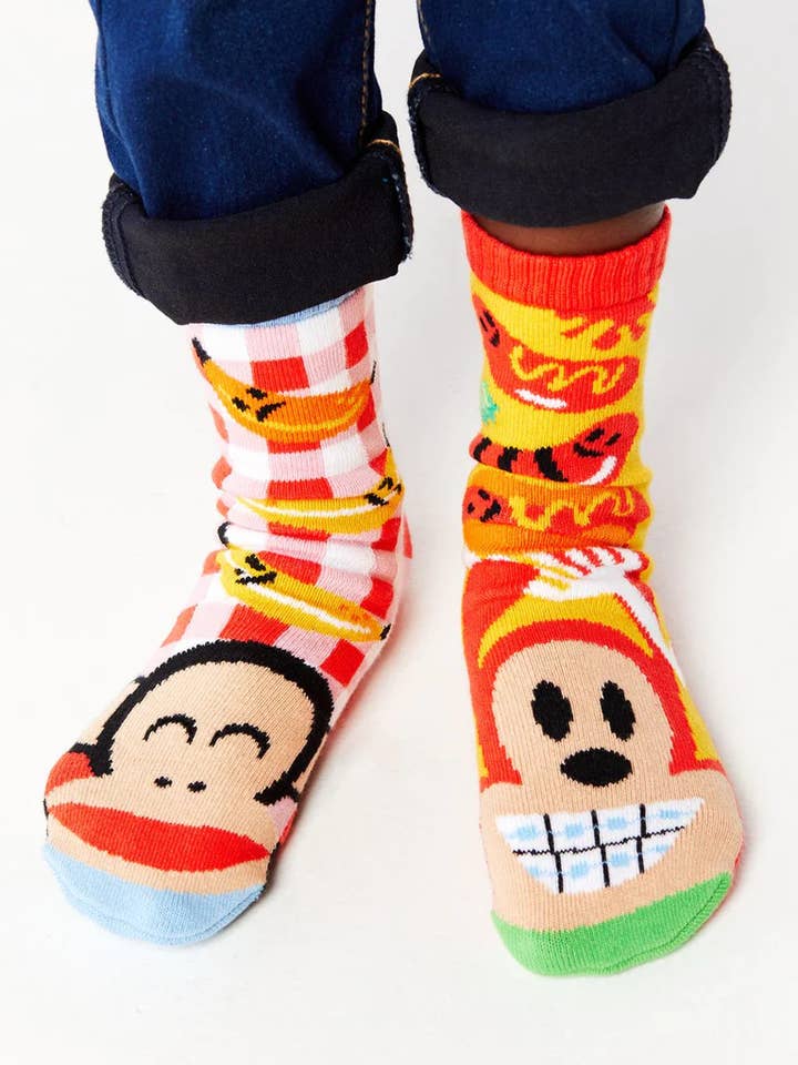 Julius & Bob Mismatched No-Slip Kids Socks (Limited Edition) for wholesale by Pals Socks