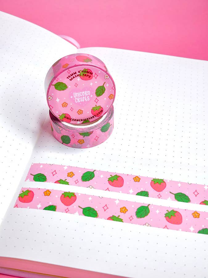 Strawberry Washi Tape for wholesale by Unicorn Crafts