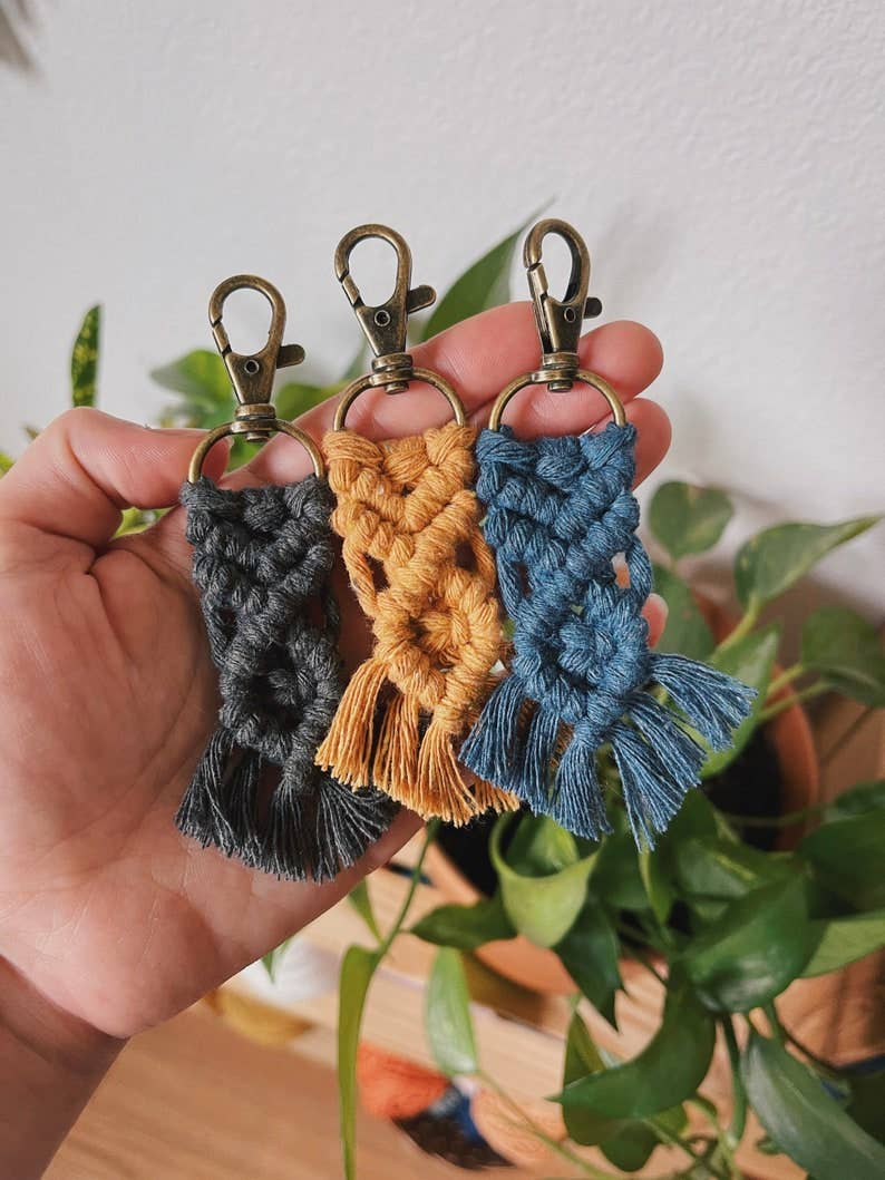 Birch + Being – wholesale Keychain – Women's – Mini Fringe Keychain | Boho Macrame Accessory7