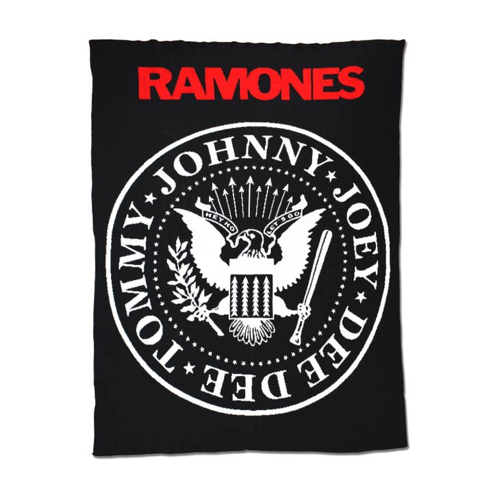 Ramones Knit Throw Blanket for wholesale by Blanket Boss