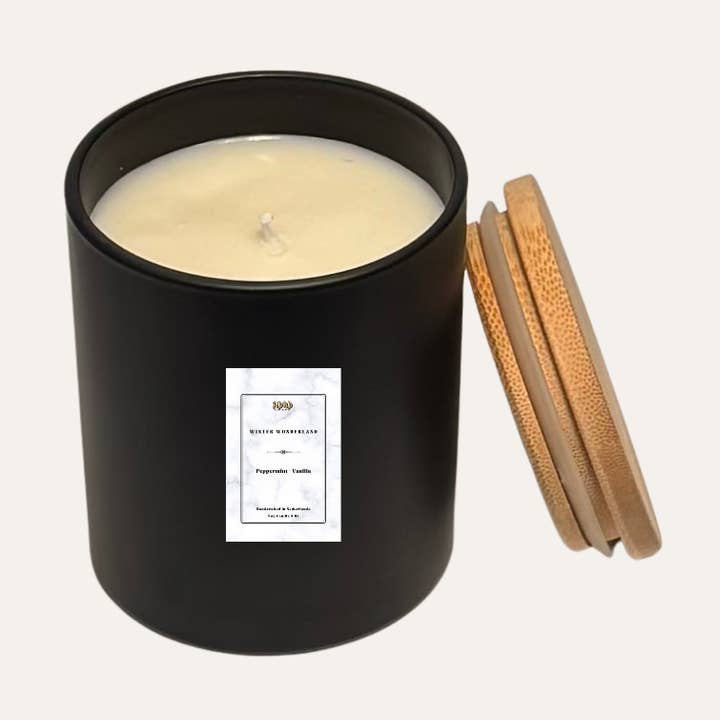 Winter Wonderland (Menta piperita - Vaniglia) candela di cera di soia da 8 oz per la vendita all'ingrosso da parte di WdudCraft