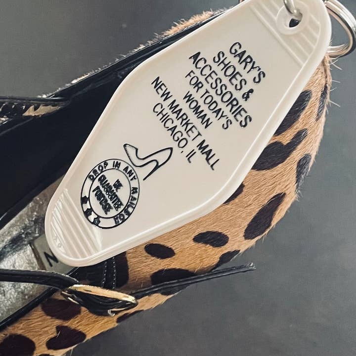 Motel Key Fob - Gary's Shoes & Accessories (Married with..) for wholesale by The 3 Sisters Design Co.