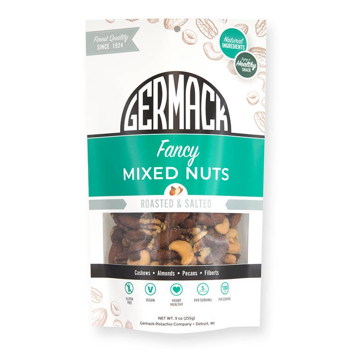 Germack Pistachio Company - Wholesale Nuts - Mixed Nuts Fancy Deluxe - Roasted Salted 9 oz