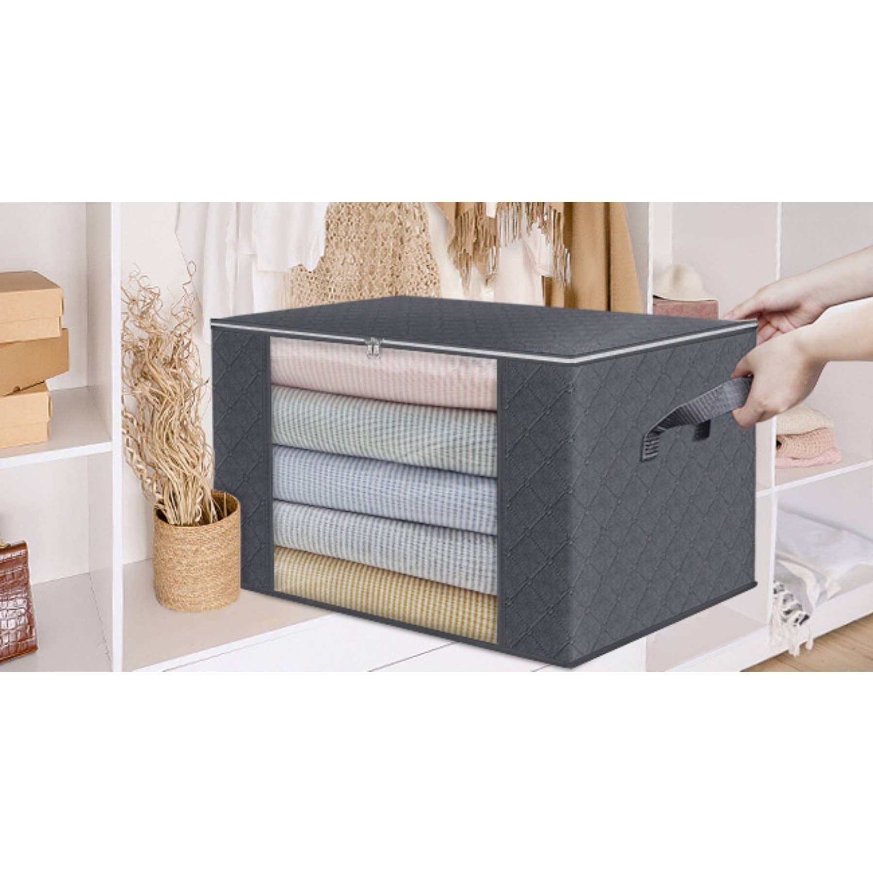 wandf - Wholesale Storage Bin - Horizontal Quilt Foldable Storage Bag-Non-Woven Storage Box27