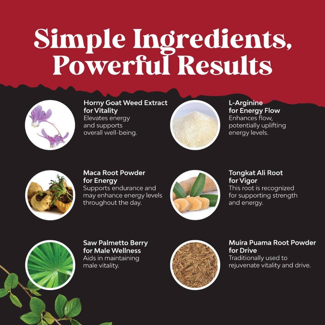 Nature's Craft - Wholesale Oral Supplement/Vitamin - Horny Goat Weed Capsules – Men’s Wellness Support, 60ct3