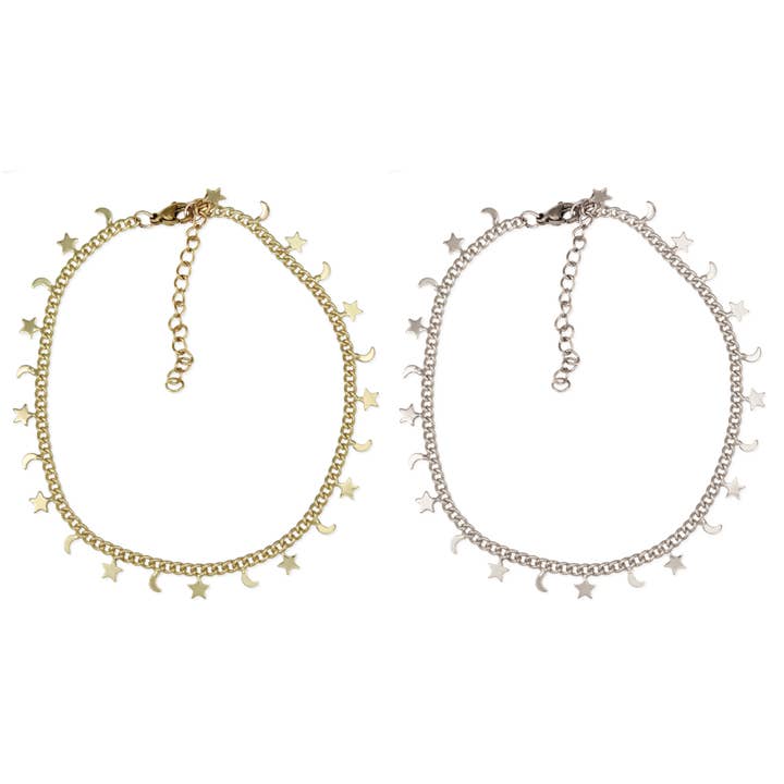 ZAD - Wholesale Anklet - Falling Skies Celestial Charm Anklet